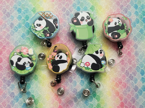 Panda Spoon Leash Badge Reels