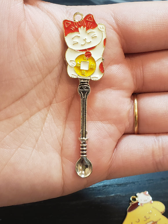 Waving Lucky Kitty Mini Spoon